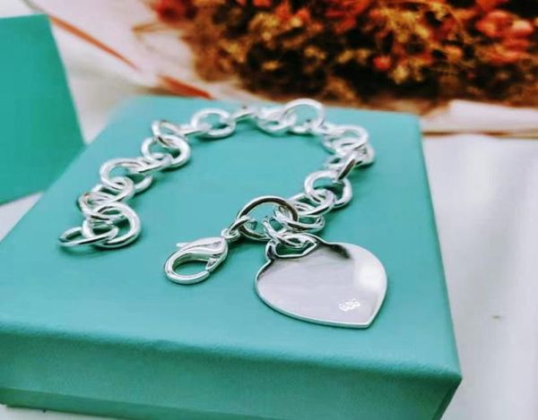 

2023 branded designed bracelet necklace heart thick style silver color for valentine039s day with gift x22191 jer2324745