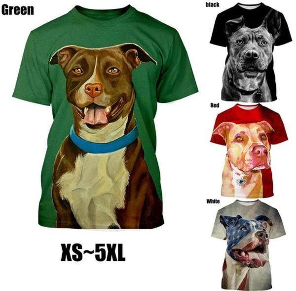 

men039s tshirts fashion 3d pitbull dog painted casual tshirt men short sleeve 9304787, White;black