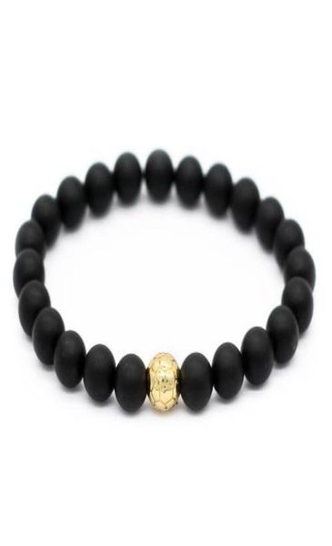 

poshfeel soccerfootball charm bracelet men nature stone beads bracelet pulseira masculina sport jewelry mbr1702885070816, Golden;silver