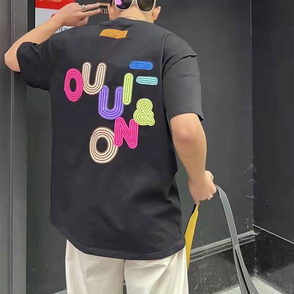 

summer mens t shirt shorts sleeve luxury fashion shirts graphic tee letter designer for men casual oversized cltohing, White;black