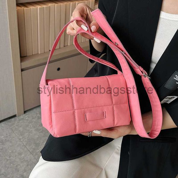

shoulder large capacity wide strap for women's 2023 new fashion solid color single oblique straddle with small design boston bagstylish