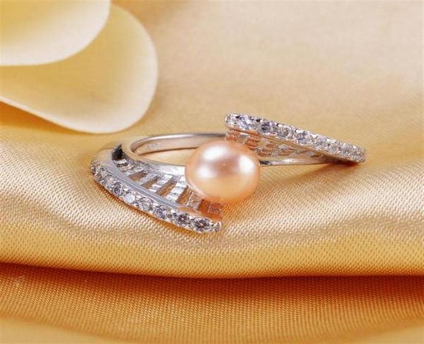 

whole ms 67mm white pink purple 3 colors natural pearl ring 925 silver jz160142z329c4556492, Golden;silver
