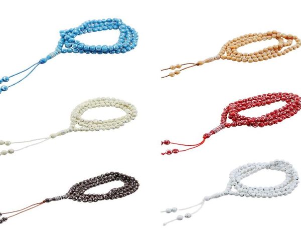 

6 color muslim middle east bracelets tassel pendant 99 prayer beads chain islamic rosary2138686, Silver