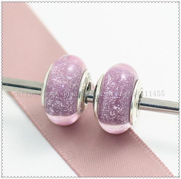

5pcs s925 sterling silver rapunzels signature color fluorescence murano glass beads fit european charm bracelets necklaces1894356, Crystal