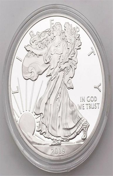 

2019 statue of liberty commemorative coin 1 oz fine silver one dollar coins collectibles us america coins boxing ring9246745