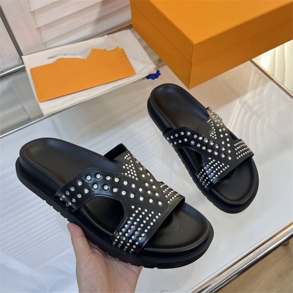 

fashionable beach shoes 2023 luis luxurious design retro decoration men's and women's summer leather canvas rubber flat bottomed c