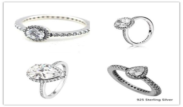 

rings compatible with jewelry radiant teardrop silver ring for women original 100 925 sterling silver jewelry ring75488723190459