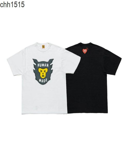 

2022 summer new trend ape head round neck cotton printed short sleeve t-shirt men's fashion9582442, White;black