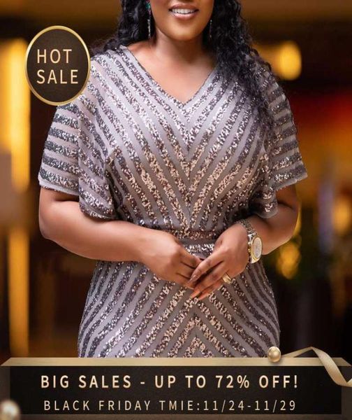 

casual plus size evening party dress for women 3xl elegant wedding dinner formal clothing simple design sequin long dresses large 1277863, Black;gray