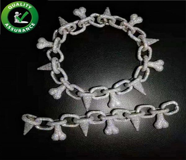 

iced out chains hip hop bling chain jewelry men luxury designer bracelets diamond charm bracelet hiphop bangle for love rapper acc6526354, Silver
