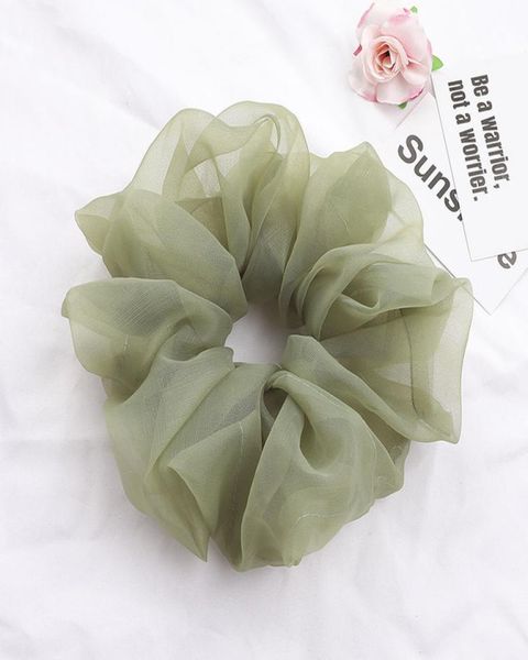 

oversized scrunchies big plain rubber hair ties elastic hair bands girs ponytail holder organza scrunchie women hair accessories p6566316, Pink