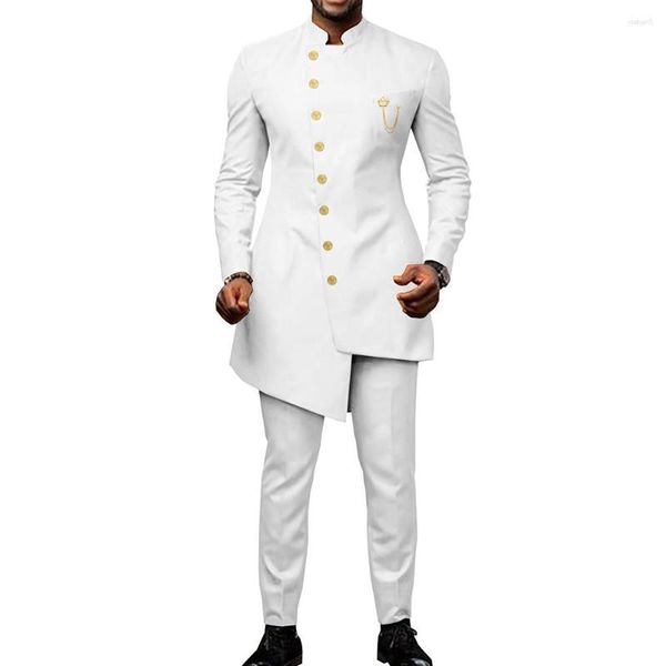 

men's suits arrival men tuxedo blazer white terno single breasted hombre elegant long jacket pants two piece fashion slim fit 2023, White;black