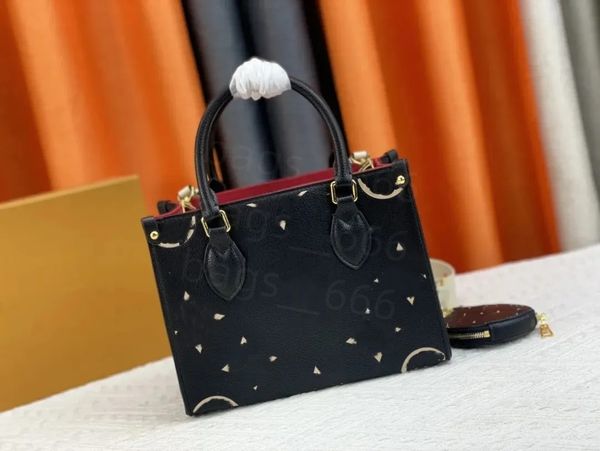 

new 2023 designers onthego handbags women crossbody antique clutch hand-held shoulder embossed leather messenger bag genuine leather monogra