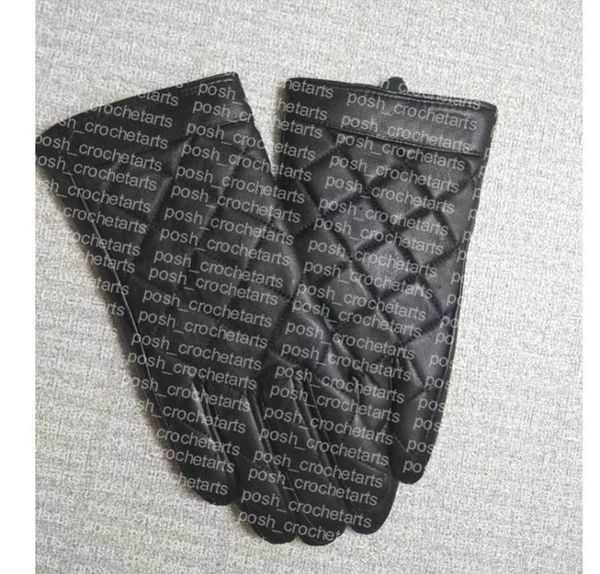 

lambskin leather gloves sold with box quality winter gloves08763050, White