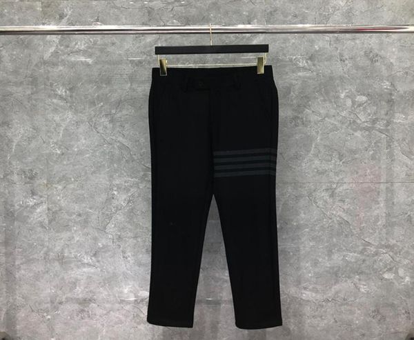 

black cashmere wool men039s pants 4bar stripes business casual trousers for men woolen straight fit wedding prom formal occasi9791460