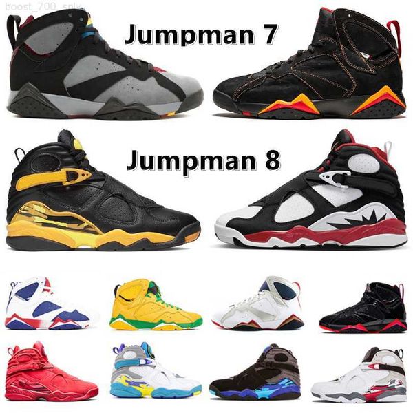 

jumpman 2022 7 8 men basketball shoes 7s citrus bordeaux z mist patent leather flint 8s paprika taxi aqua raid south beach peat mens trainer, Black