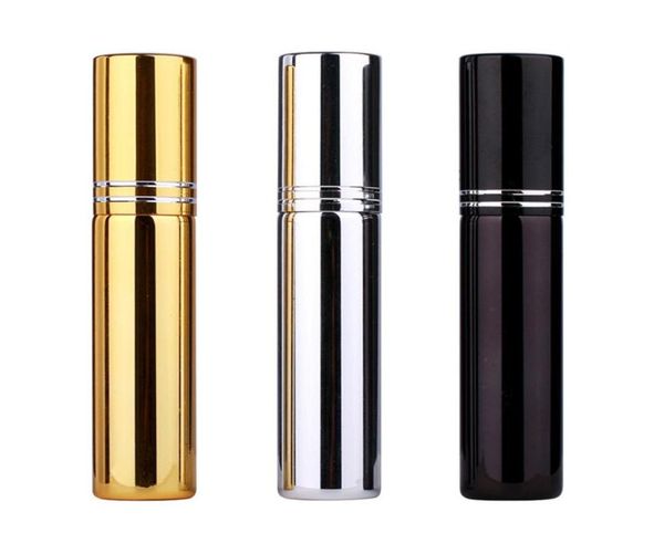 

500pcs 10ml mini atomizer sprayer refillable perfume bottle portable uv glass with aluminum empty bottles sample containers for tr2479541