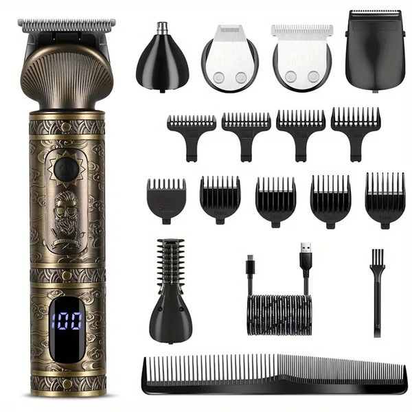 

6-in-1 electric hair clipper multi-functional shaver professional hair clipper trimmer set suitable for father's day gift