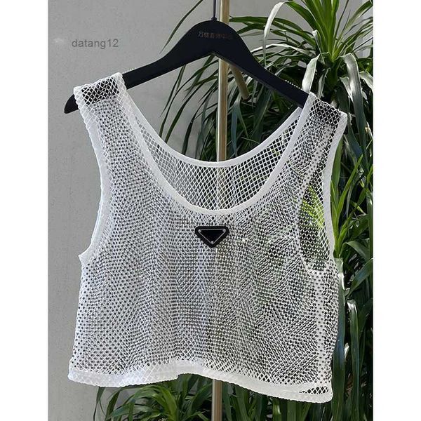 

triangle badge p-letter baroque women vest tanks fashion black mesh t shirt satin shinning diamond sling camis gift for girls clothing wdab, White