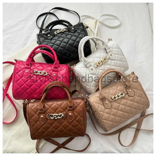 

shoulder lingge solid handheld small square 2023 new texture and temperament popular one versatile women's boston bagstylishhandbagssto