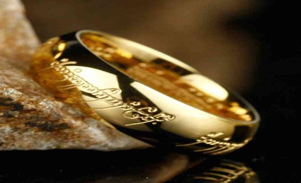 

18k color rings good gift yellow gold one ring of power jewelry for women men6399974, Slivery;golden