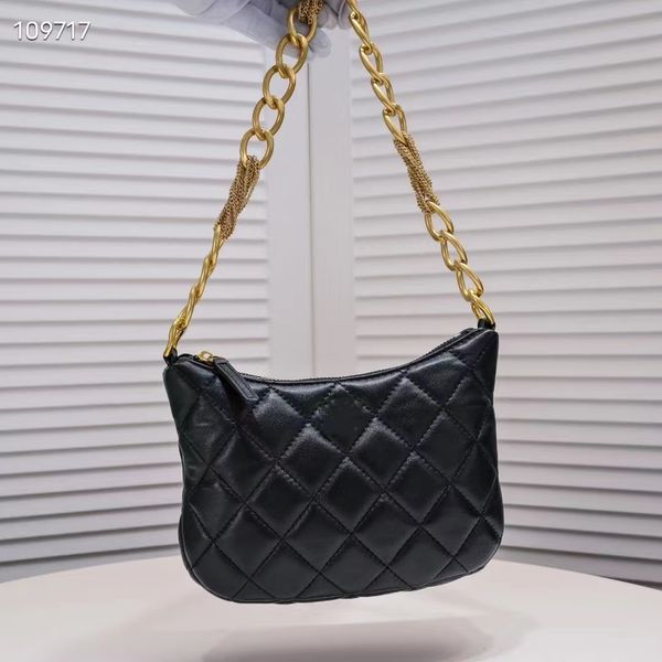 

designer bag shoulder bagstier quality jumbo double flap bag tassel gold chain underarm bag real leather caviar lambskin classic all black p