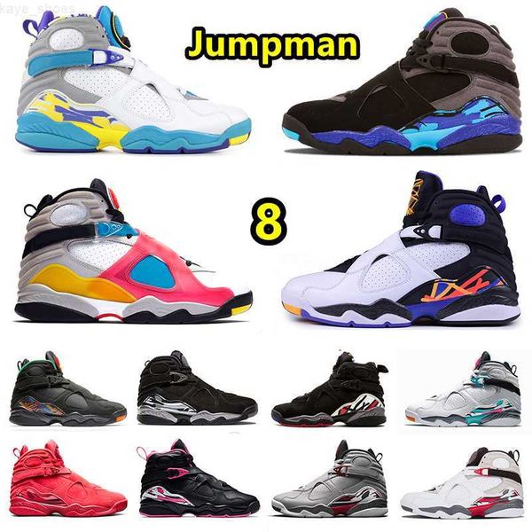 

jumpman basketball shoes captain 8s aqua valentines day pinksicle south beach multi-color quai 54 three peat chrome raid sport sneaker, Black
