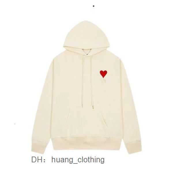 

amiparis hoodie male and female designers paris hooded highs quality sweater red love winter round jumper couple sweatshirts 1 b25z, Black
