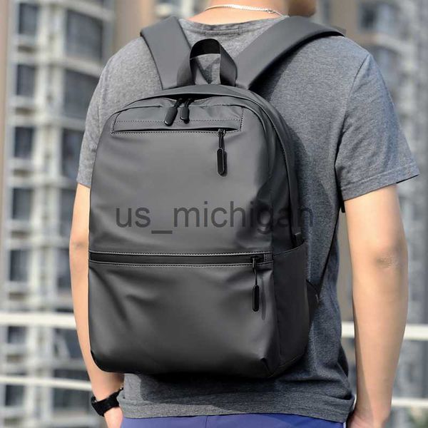 

backpack new 14inch fashion large capacity shoulder bag lightweight lapbag pu backpack j230806