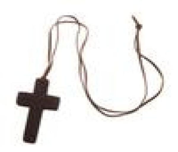 

vintage wood cross pendant necklace for women men solid wooden necklace long leather chain rope necklace7502312, Silver