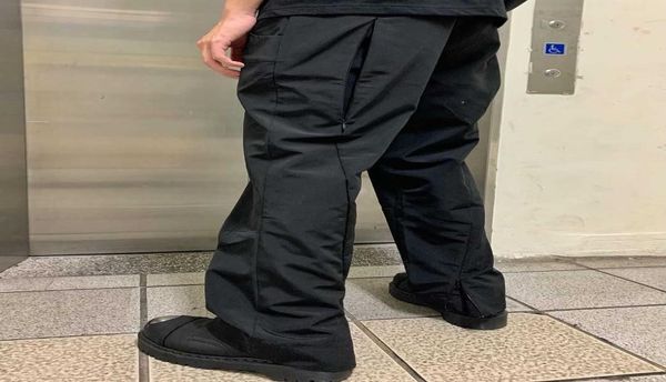 

men039s pants kiko kostadinov style zipper deconstruction micro horn tooling threedimensional cutting straight tube loose pant4938772, Black