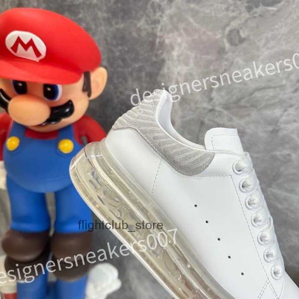 

designer shoes mens luxurys alexander''mqueen stage leather increased casual new fashionable sports fashion platform womens white, Black