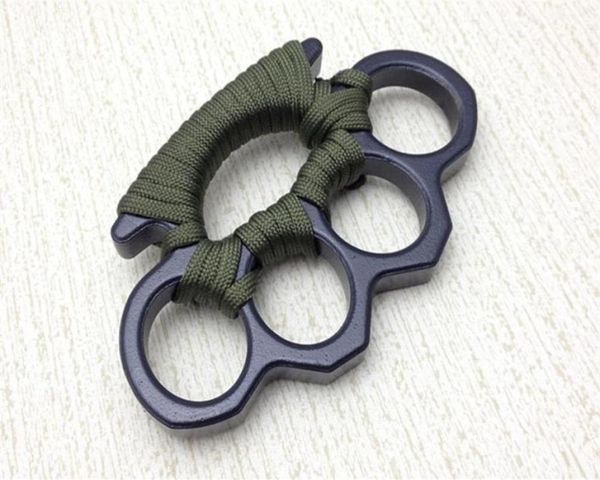 

new arival black alloy knuckles duster buckle male and female selfdefense four finger punches55524135409383