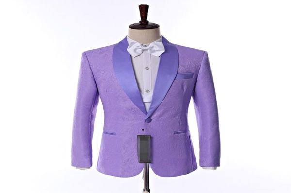 

side vent one button light purple paisley groom tuxedos shawl lapel groomsmen mens wedding party suits jacketpantsvesttie k171670473, Black;gray