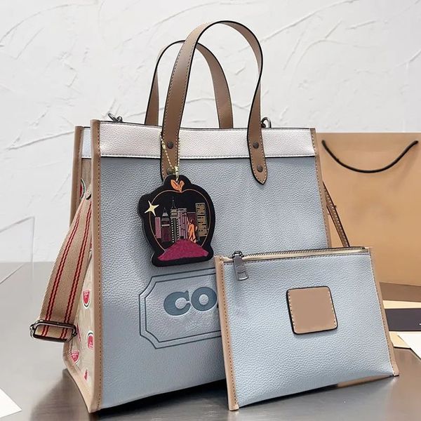 

designer bag women field casual tote bag lady badge patchwork handbag shopping handbag leather crossbody shoulderbag lady clutch