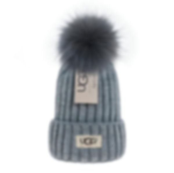 

Designer Knitwear Temperament Versatile Beanie Knitted Winter Warm Pompom Caps Letter Design Hat Christmas, Style 15