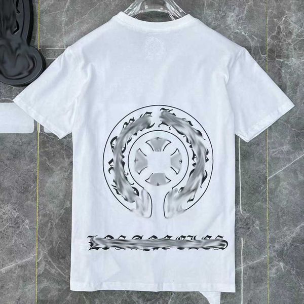 

luxury men's fashion t shirts brandch t-shirts designers men women tees horseshoe sanskrit cross print classics cotton t-shirt loose s, White;black