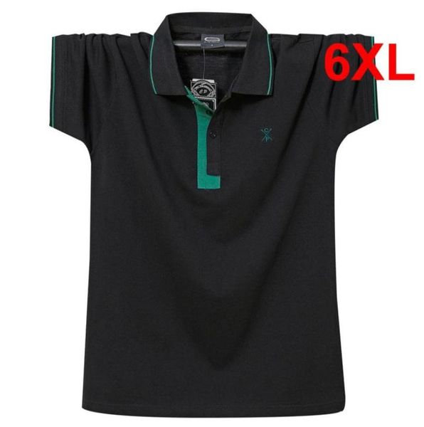 

men039s polos shirt big size men summer short sleeve shirts casual fashion breathable male plus 5xl 6xl ha2026789309, White;black