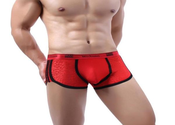 

underpants men man underwear mini boxers male bulge pouch trunks fashion satin sissy panties lingerie hombre boxer shorts3887281, Black;white