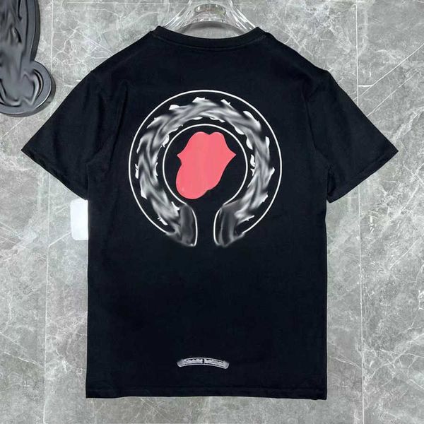 

luxury classics men's t shirt brandch t-shirts designers men women tees fashion horseshoe sanskrit cross print cotton t-shirt casual s, White;black