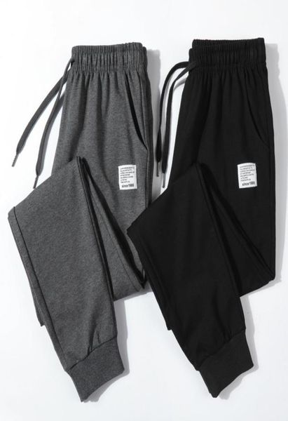 

fitness pants men cotton new sweatpants men039s streetwear pants fashion full length drawstring trousers for men casual 4xl2774254, Black