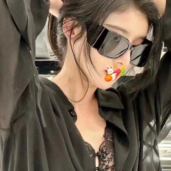 

designer sl sunglasses luxury brand metal y logo glasses big cat's eye box holy sunglasses new online celebrity fashion men's and, White;black