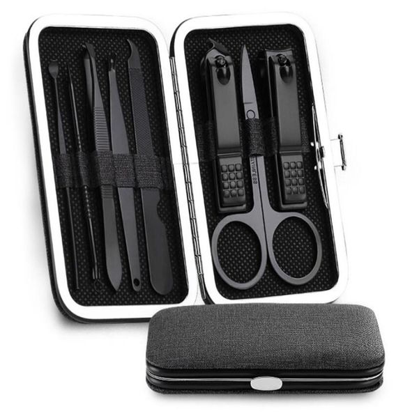 

beauty health 8pcsset stainless steel nail clipper pedicure set with scissor tweezer professional manicure tools nail supplie1442998