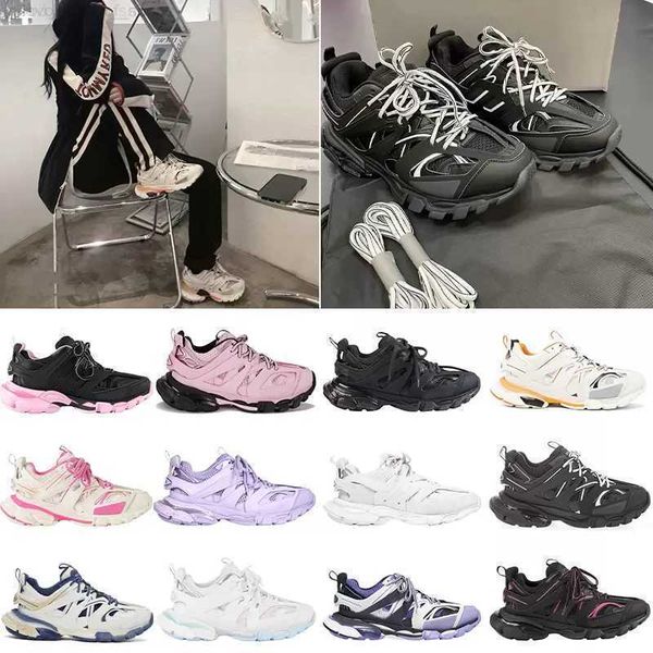 

2023luxury brand designer mens womens track 3 3.0 casual shoes triple white black sneakers tess.s. gomma leather trainer nylon printed platf