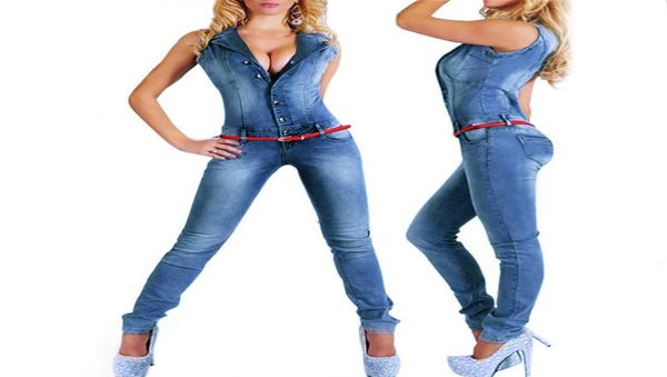 

sleeveless jumpsuit jeans bodysuit women denim overalls rompers girls pants jeans ladies women039s jumpsuits new fashion8470396, Black;white