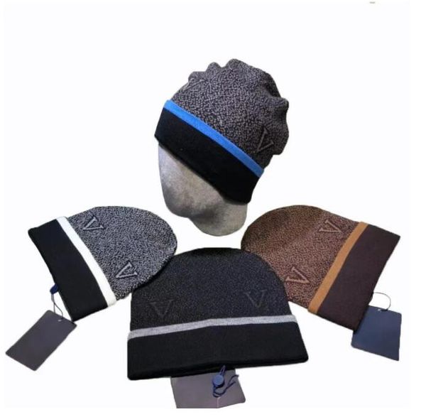 

designer knit beanie hat men and women's fashion trend autumn and winter warm matching clothes style, Blue;gray