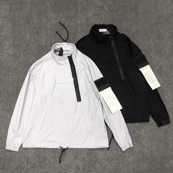 

toney diagonal zip jacket stone designer men's jackets island armband fashion pullover tide brand size m-2xl96o8, Black;brown