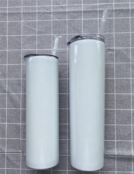 

sublimation skinny tumblers 30oz 900ml 20oz 600ml blank white cup stainless steel cup 1lot3pcs 1 cup 1 plastic straw 1 lids f91208447