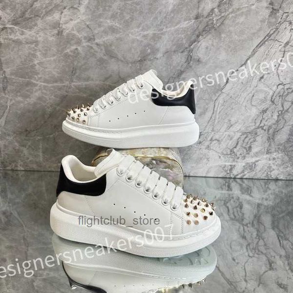 

up alexander''mqueen new r stage leather increased casual sneakers shoe fashionable sports fashion platform mens womens white xsd2, Black