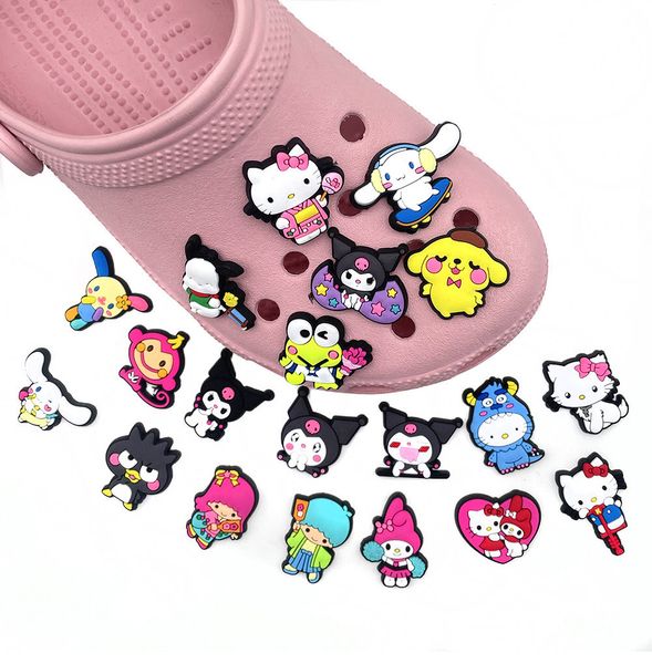 

anime charms wholesale childhood memories girl kuromi melody cats funny gift cartoon charms shoe accessories pvc decoration buckle soft rubb, Blue
